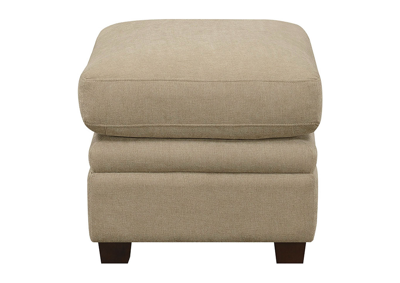 Alexandra Beige Stationary Ottoman,Taba Home Furnishings